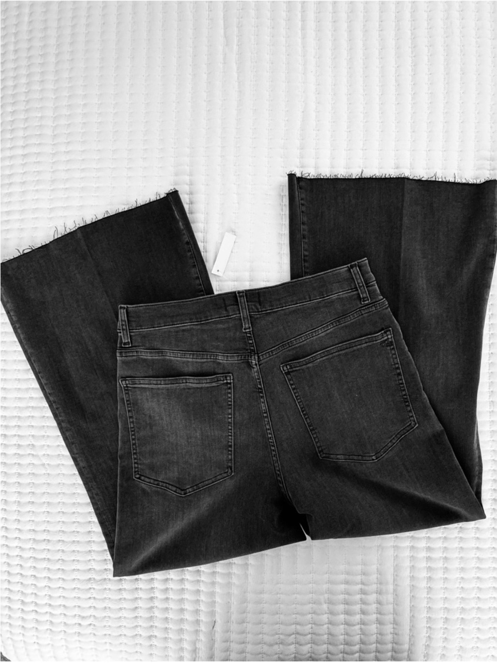 MADEWELL Flared Wide-Leg High-Rise Jeans 29” Black Wash - Picture 8 of 14